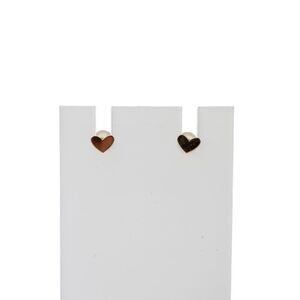 Designer Womens 14K + 9K Posts Gold Mini Heart Stud Earrings .5g OS